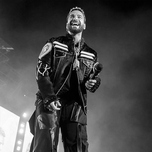 Maluma Heats Up the Stage in Custom Exclusivos Baez Leather