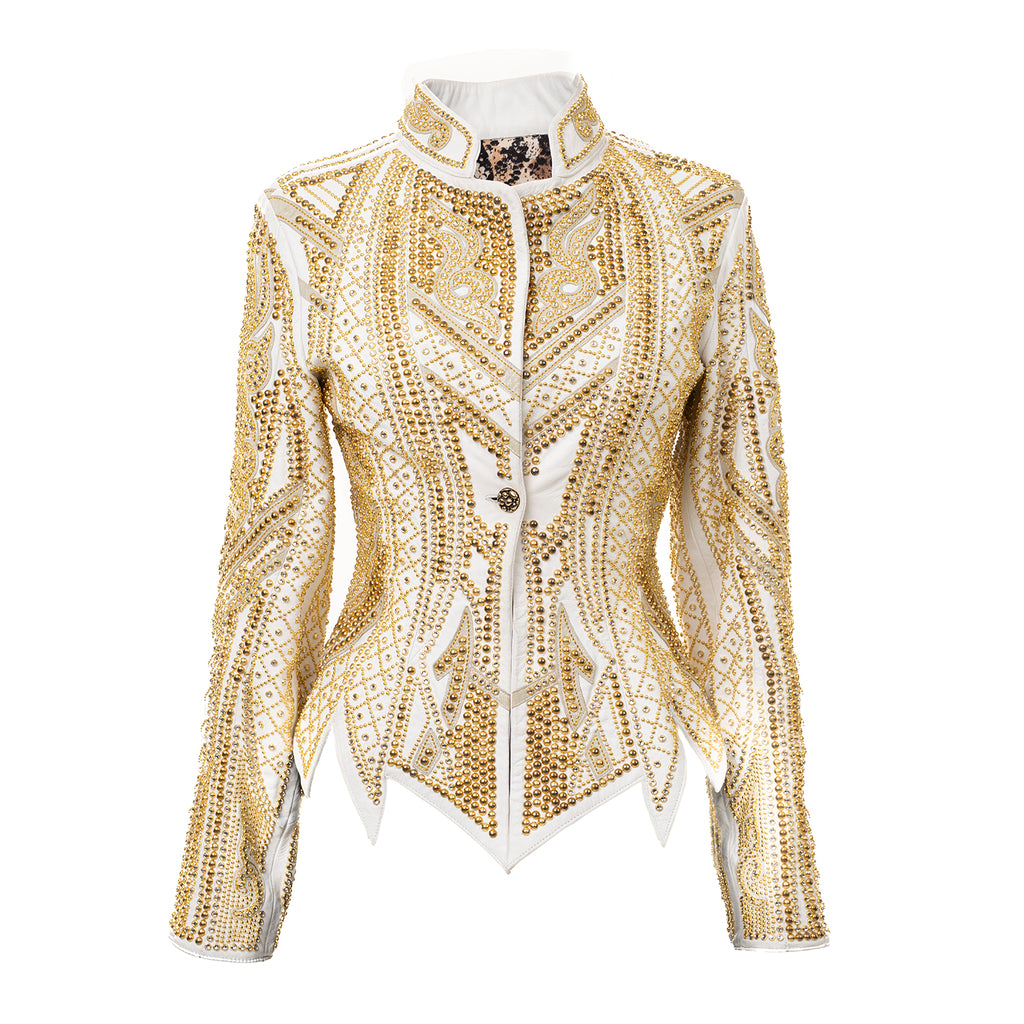 Leather Jacket with Swarovski Crystals