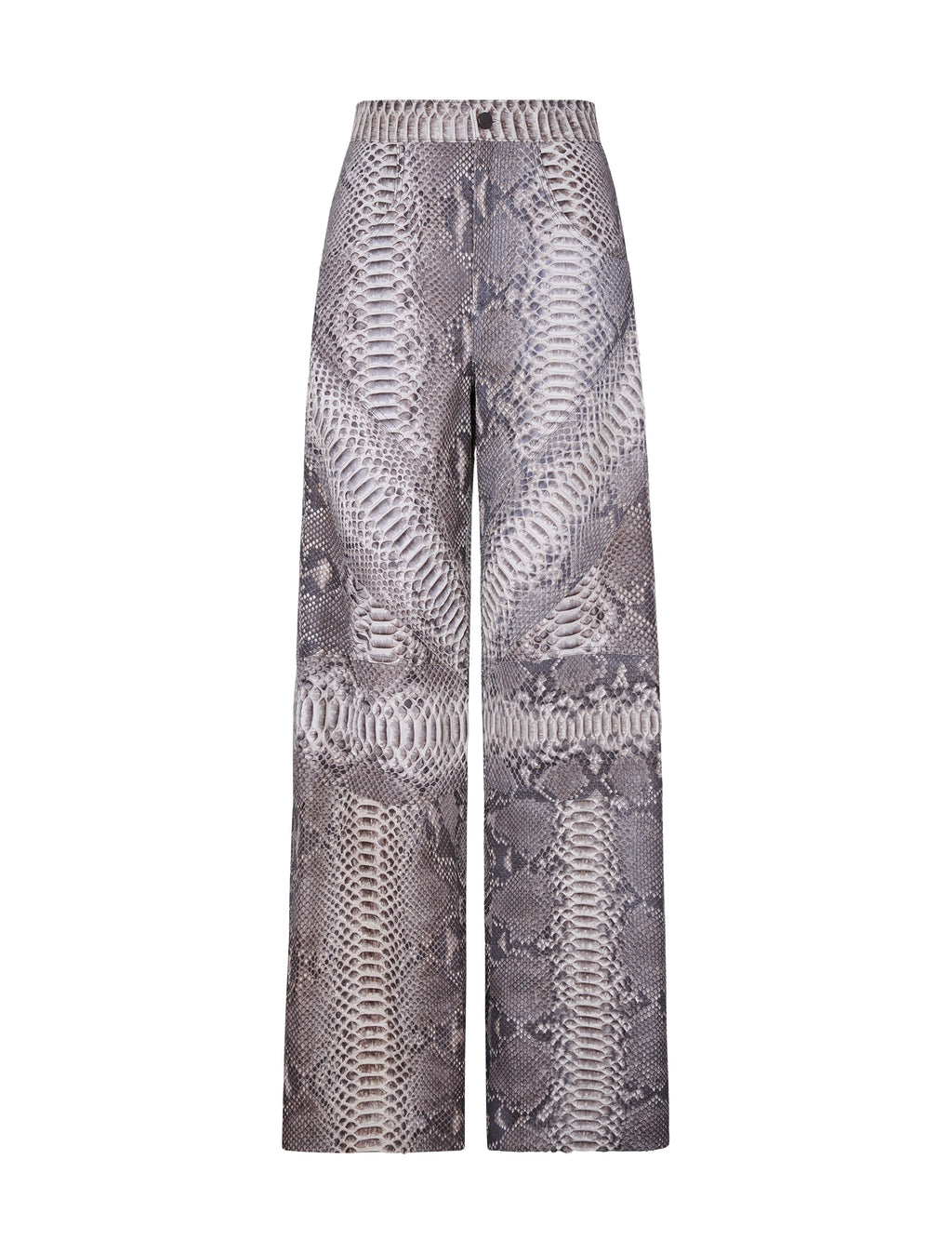 High-Waisted Snakeskin Pants