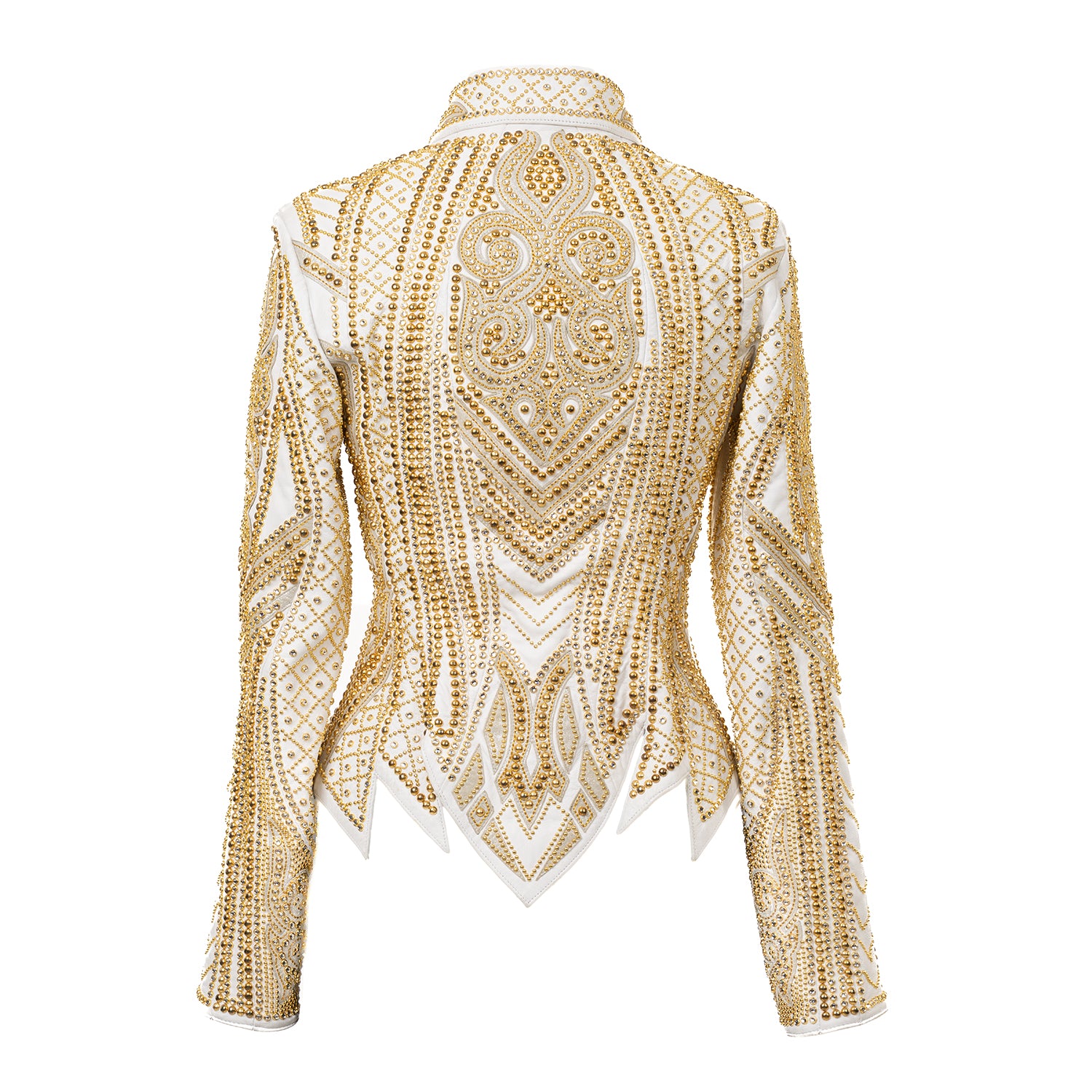 Leather Jacket with Swarovski Crystals