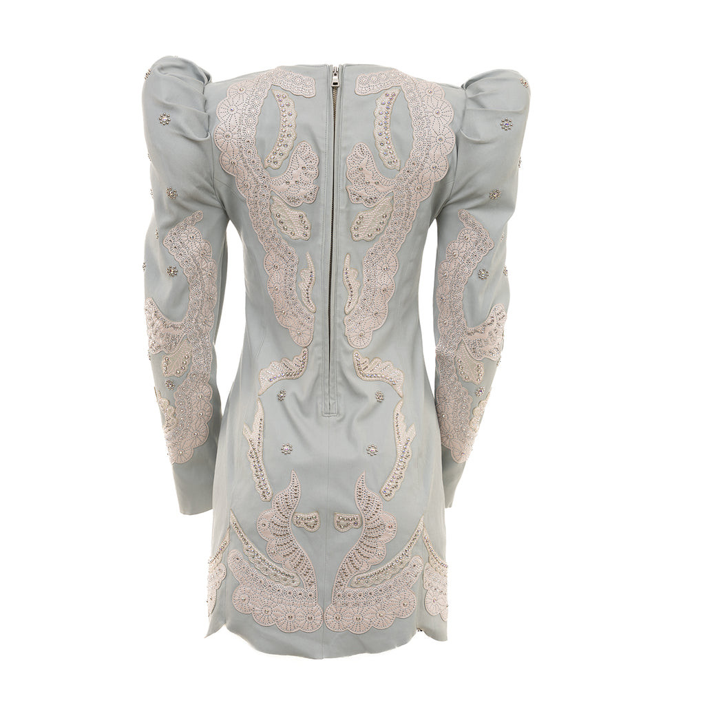 Leather dress with Swarovski Crystals