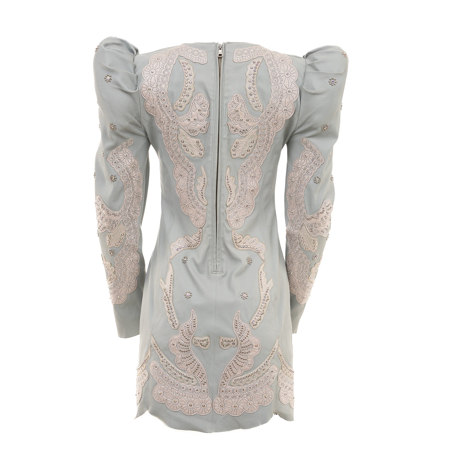 Leather dress with Swarovski Crystals