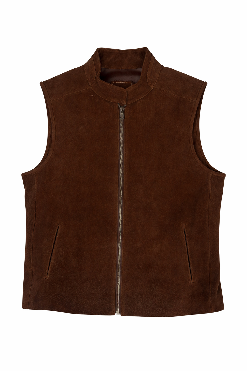 Suede Leather Zip Vest