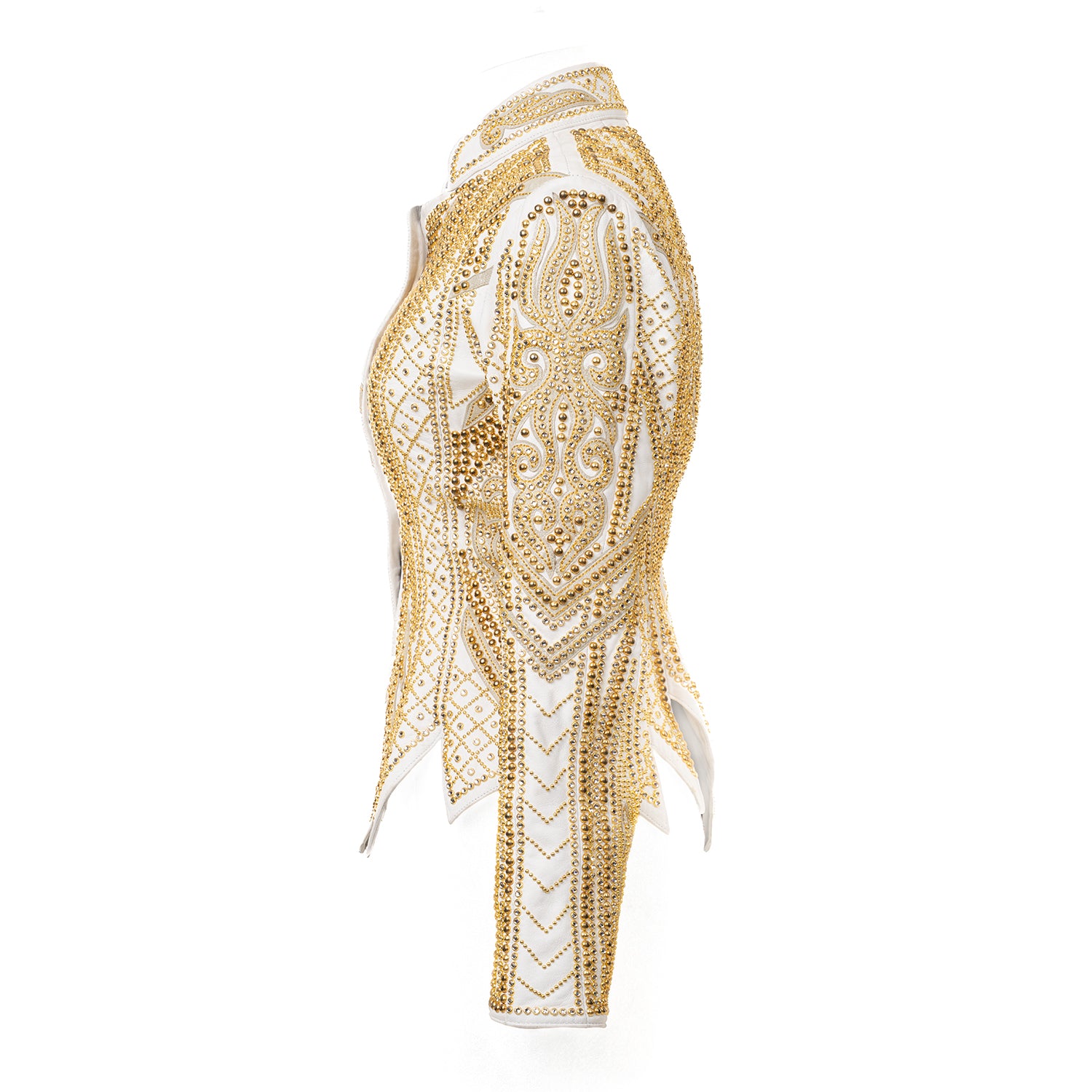 Leather Jacket with Swarovski Crystals