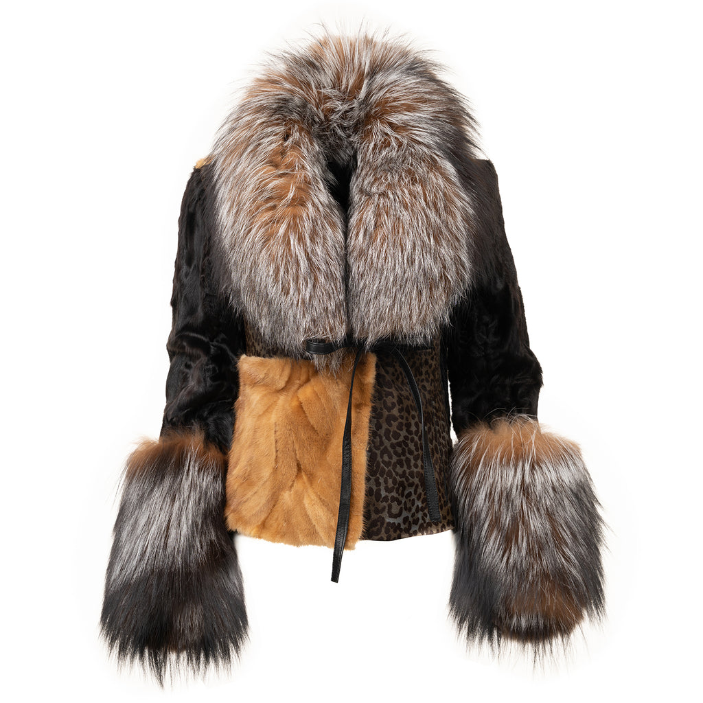 Astrakhan And Fox Fur Jacket