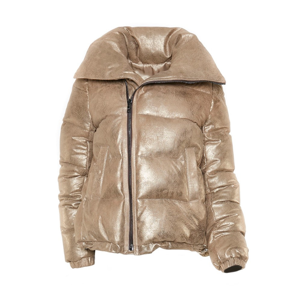 Sheepskin Quilted Goose Down Jacket