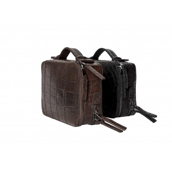 Alligator Leather Handbag with Handle