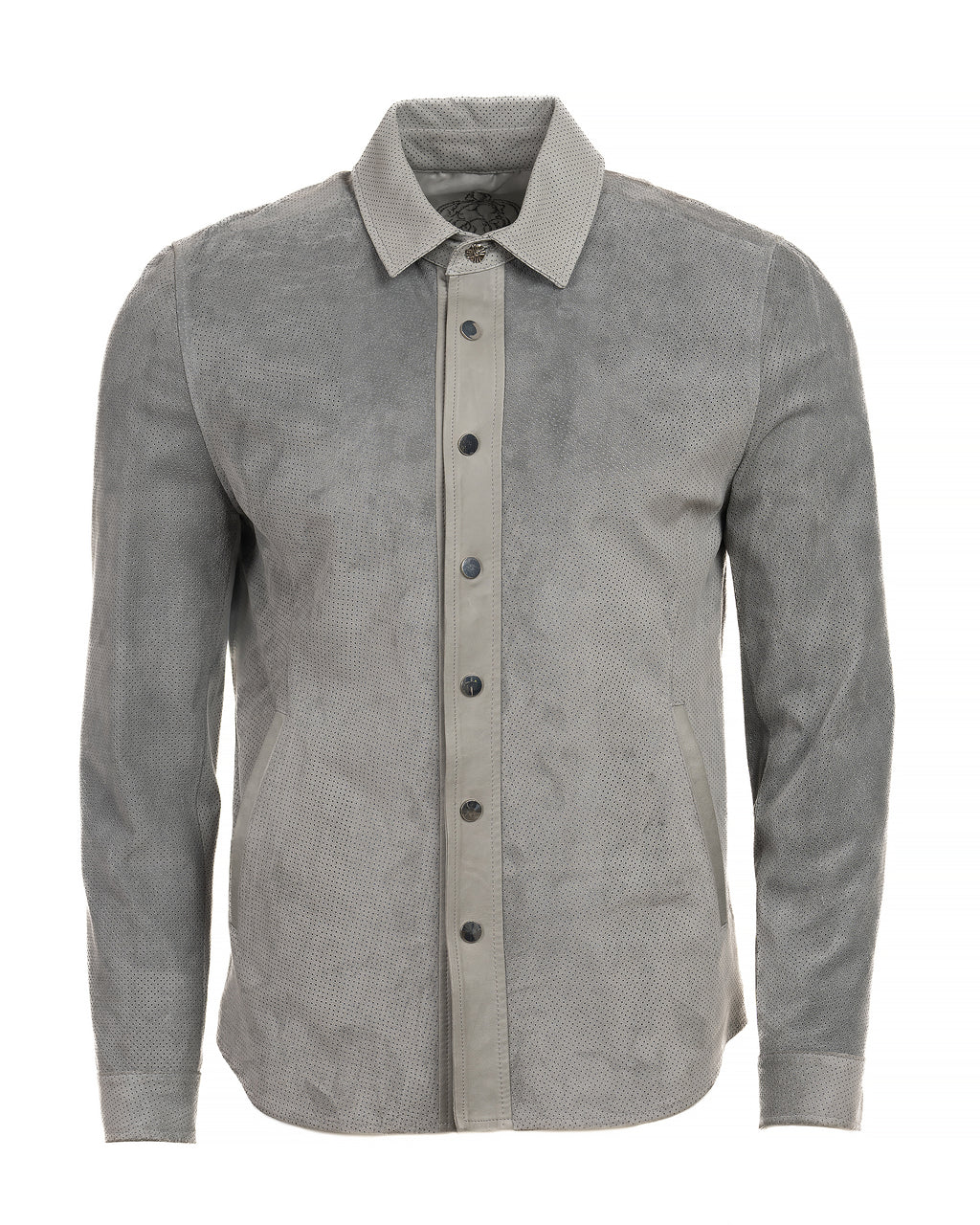 Suede Button-Down Shirt
