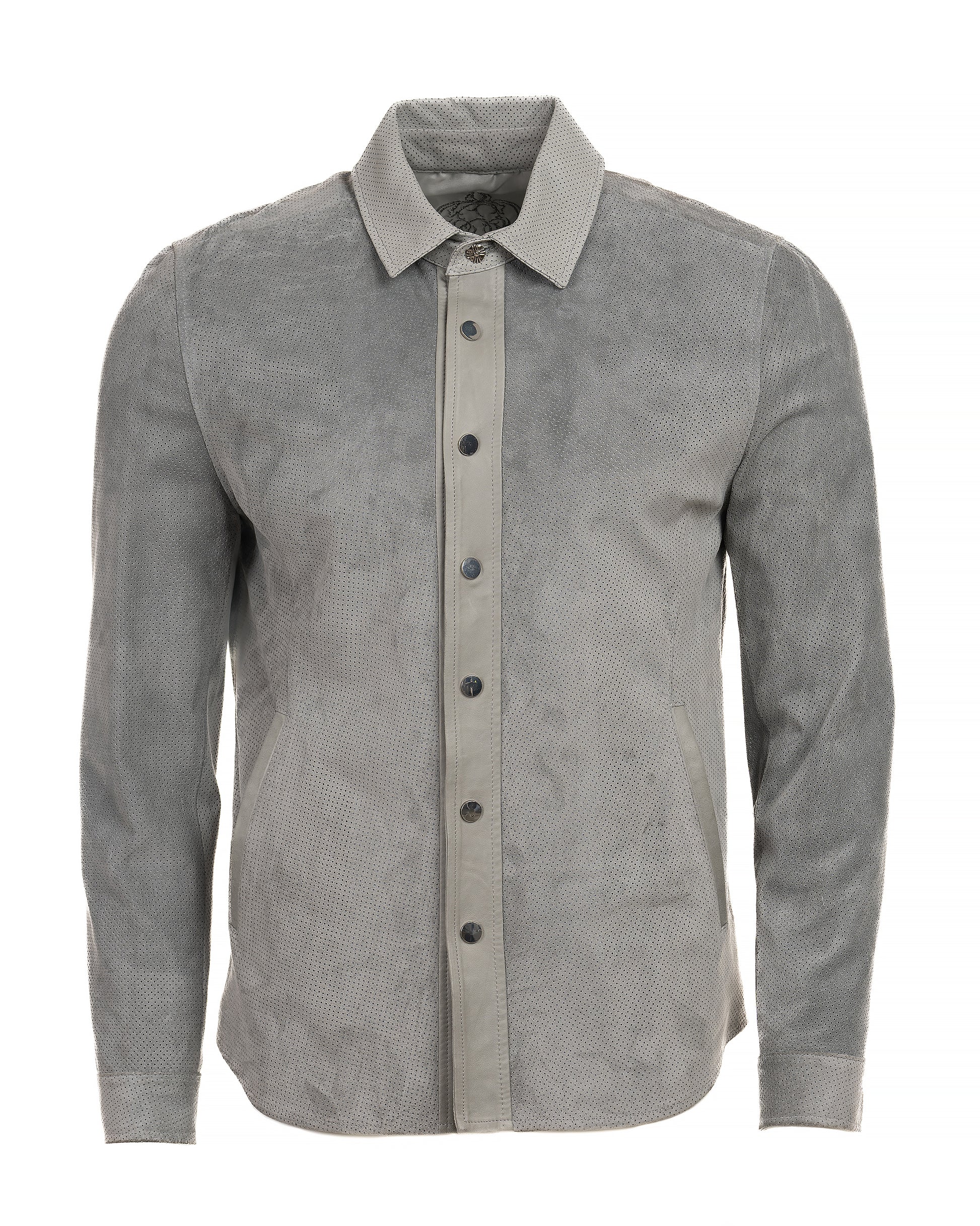 Suede Button-Down Shirt
