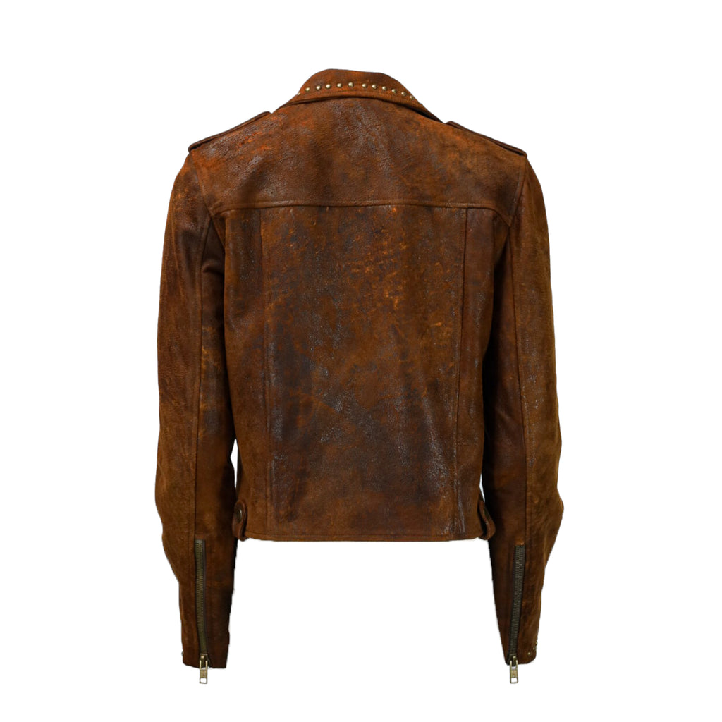 Studded Leather Biker Jacket