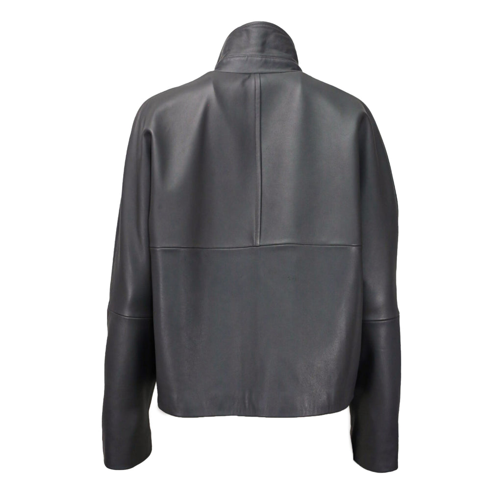 Anthracite Gray Leather Jacket