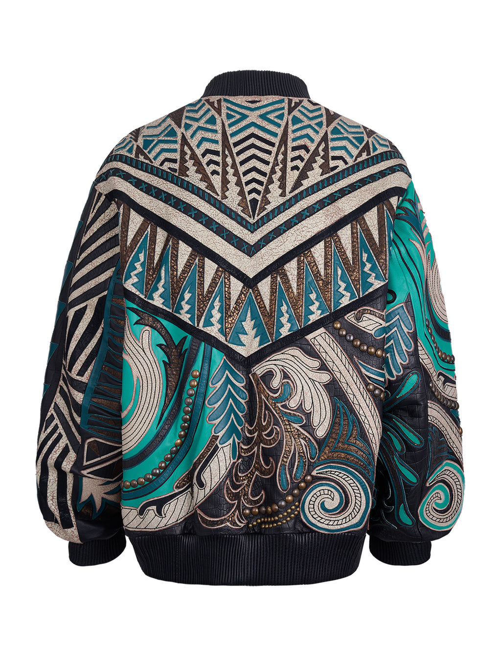 Artisanal Leather Bomber with Hand-Crafted Detailing