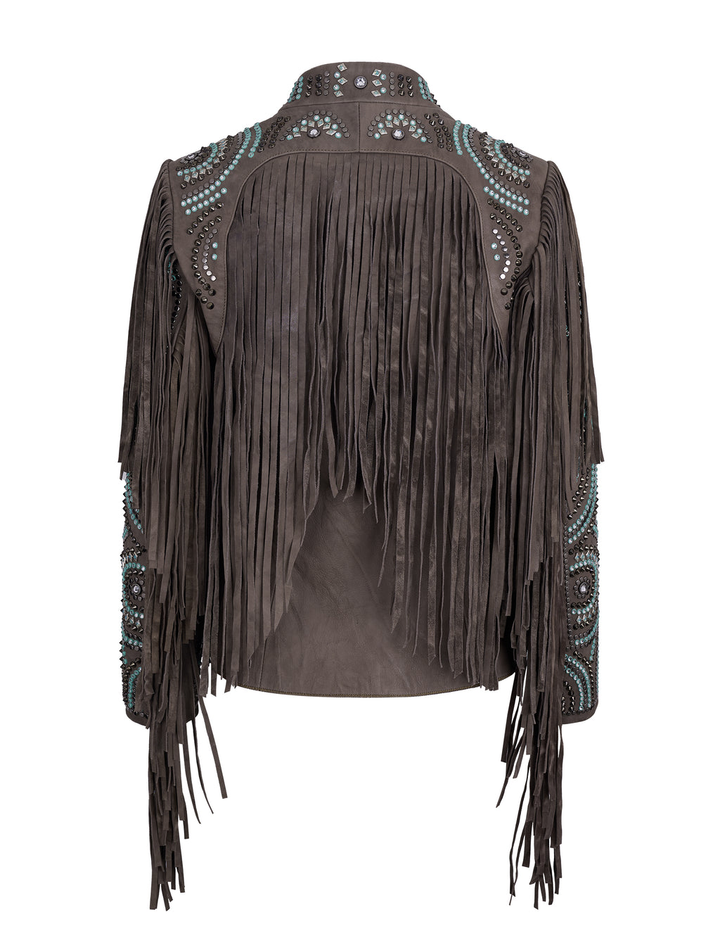 Leather Jacket With Swarovski Crystals