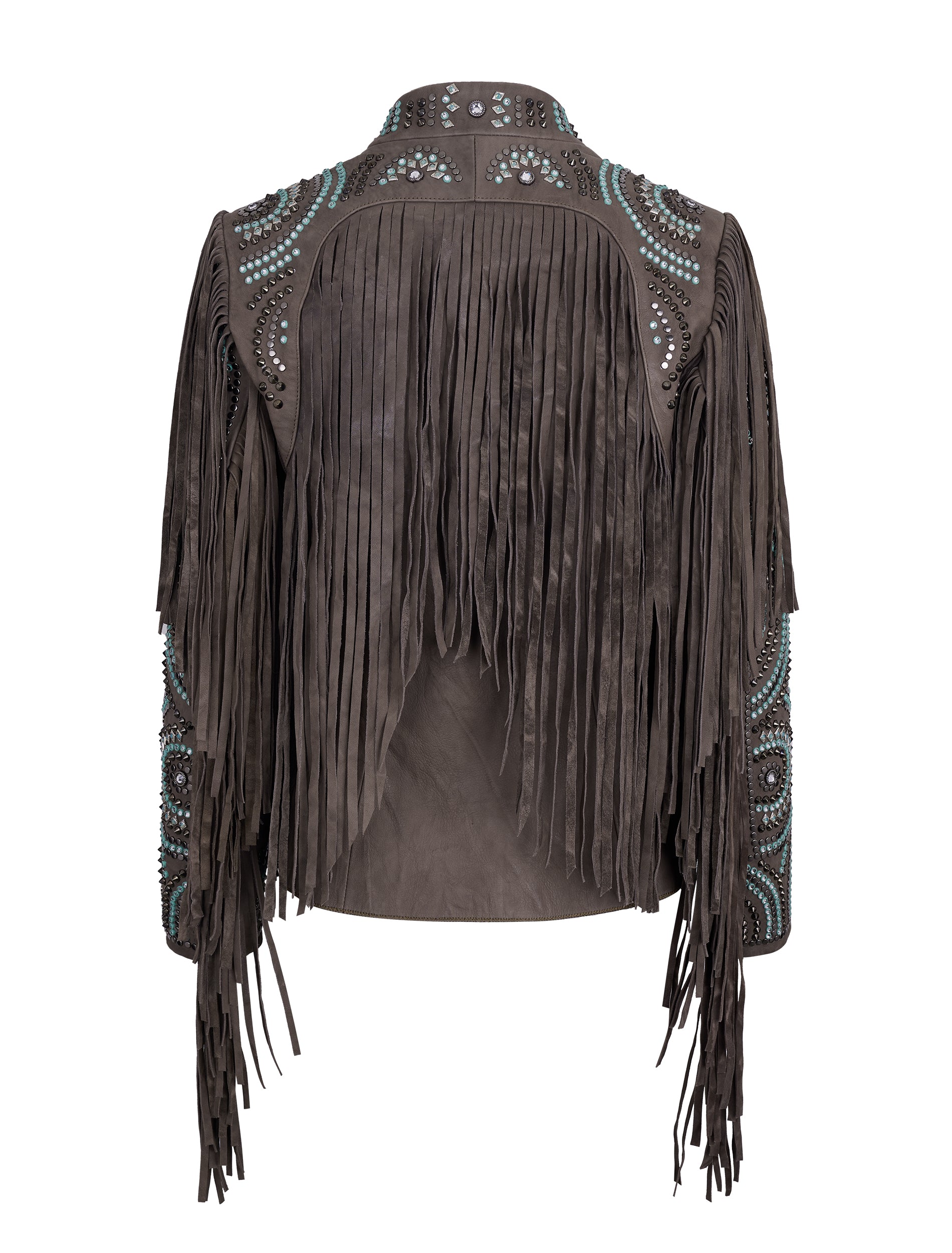 Leather Jacket With Swarovski Crystals