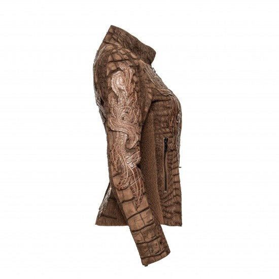 Alligator Skin Embroidered Jacket