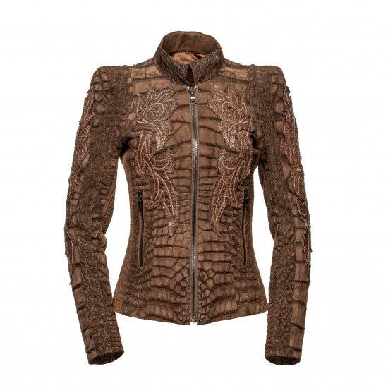 Alligator Skin Embroidered Jacket