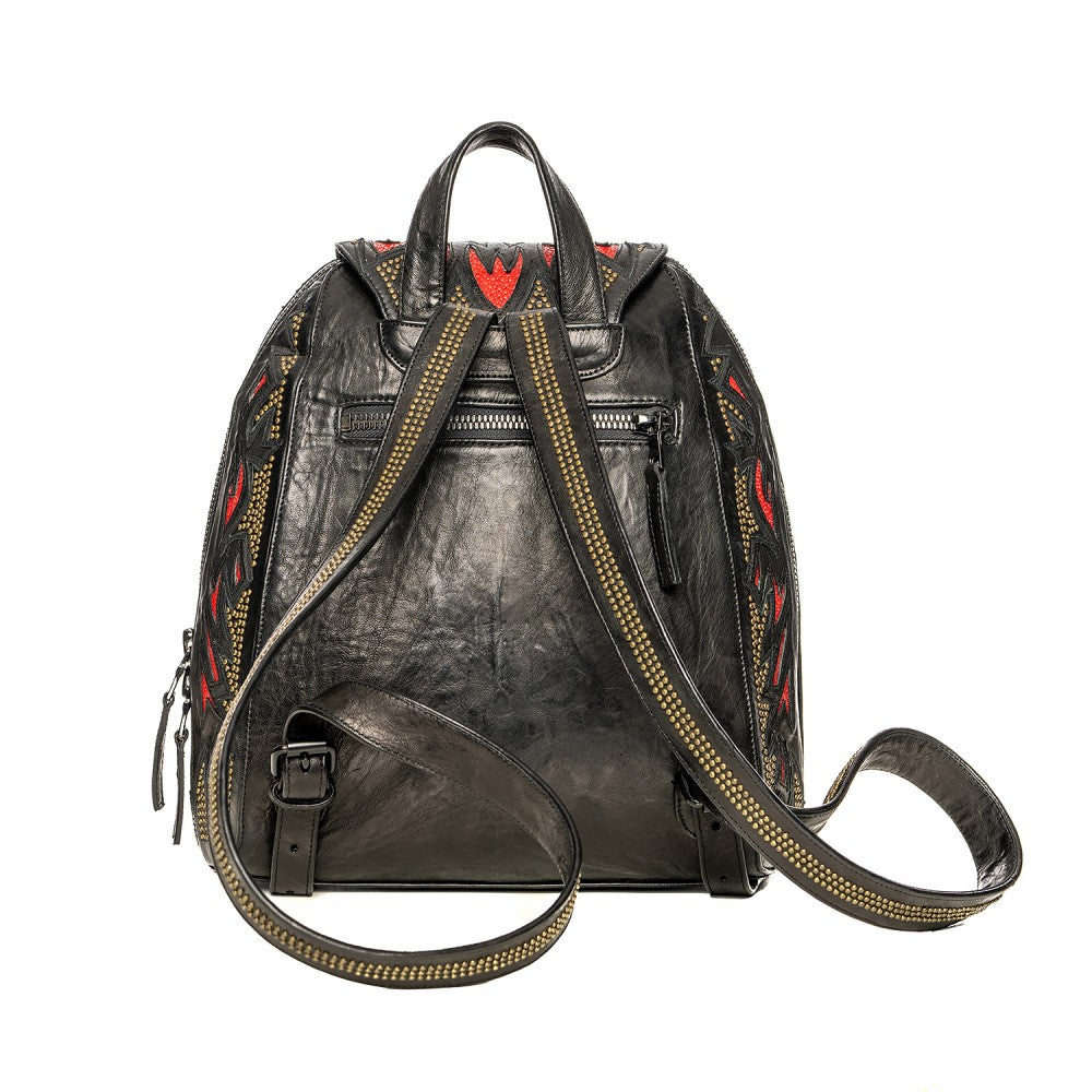 Sheepskin Backpack with Stingray Details