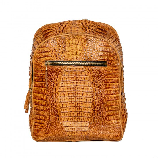 Caiman Leather Clutch with Press-Stud Fastening