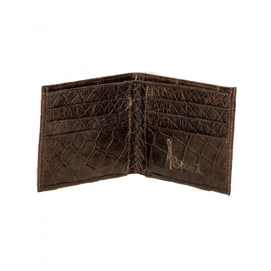 Cartera de piel de cocodrilo negra