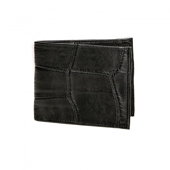 Cartera de piel de cocodrilo negra