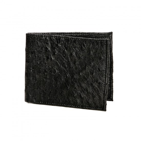 Black Ostrich Skin Wallet