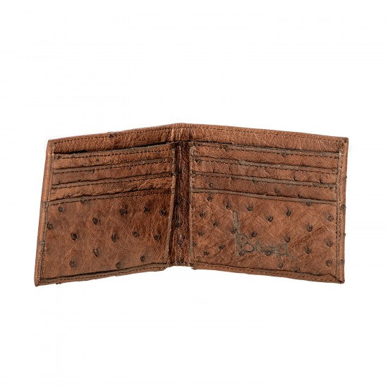 Black Ostrich Skin Wallet