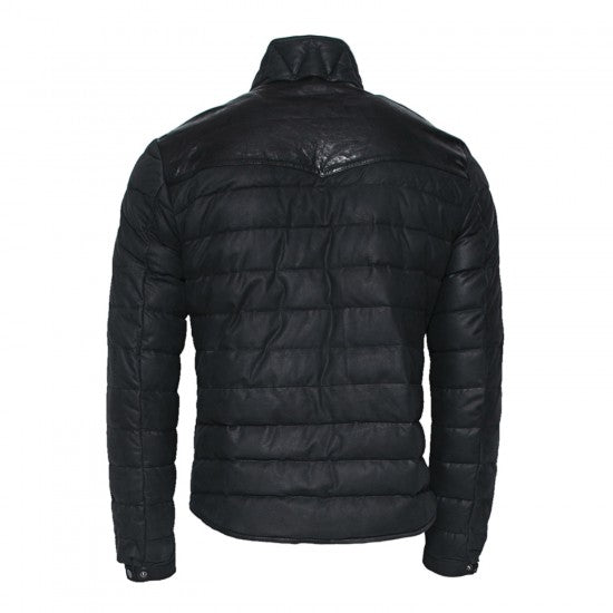 Sheepskin Quilted Black Jacket