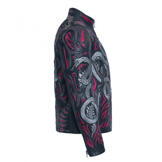 Dragon Embroidered Sheepskin Jacket