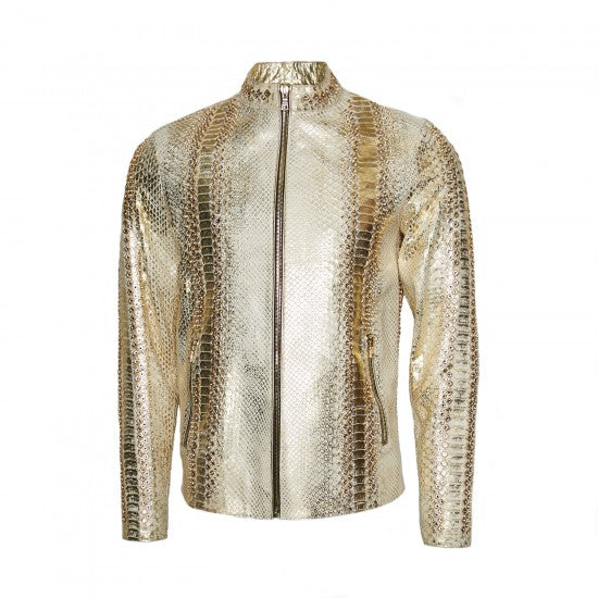 Metallic Python Snake Skin Jacket