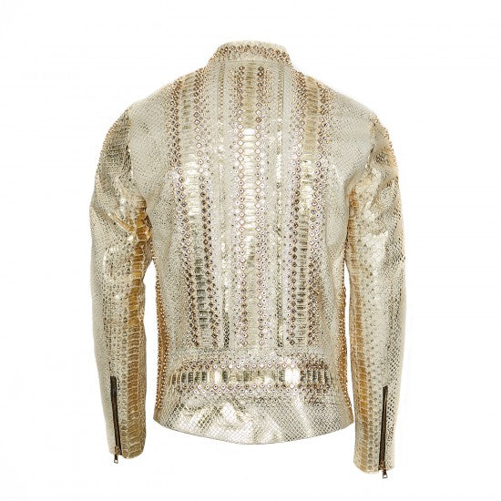 Metallic Python Snake Skin Jacket