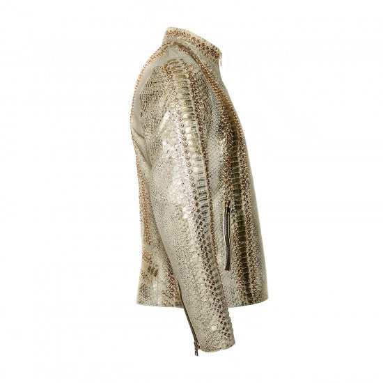Metallic Python Snake Skin Jacket