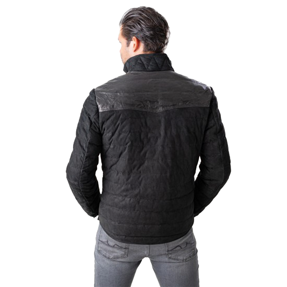 Sheepskin Quilted Black Jacket