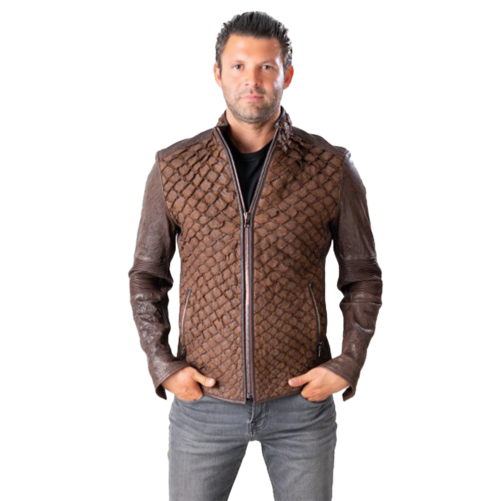 Pirarucu Skin Aviator Jacket