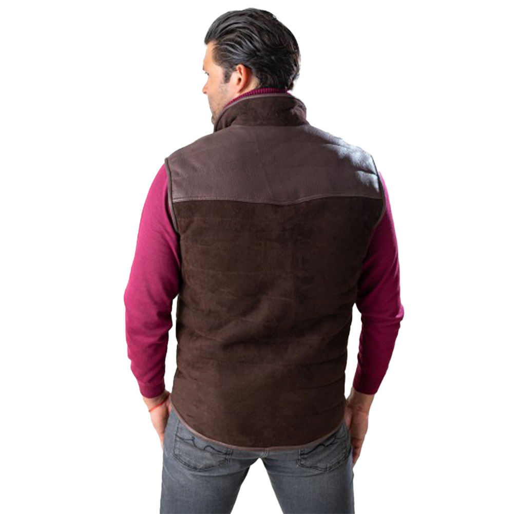 Chaleco de cuello alto de piel de oveja