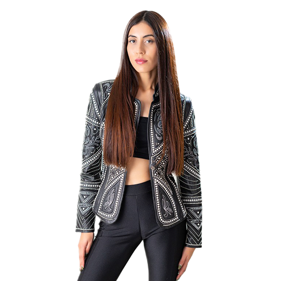 Sheepskin Swarovski Embellished Jacket