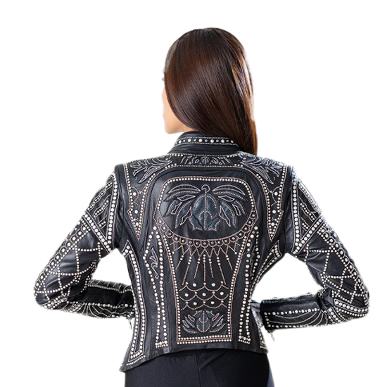 Sheepskin Swarovski Embellished Jacket