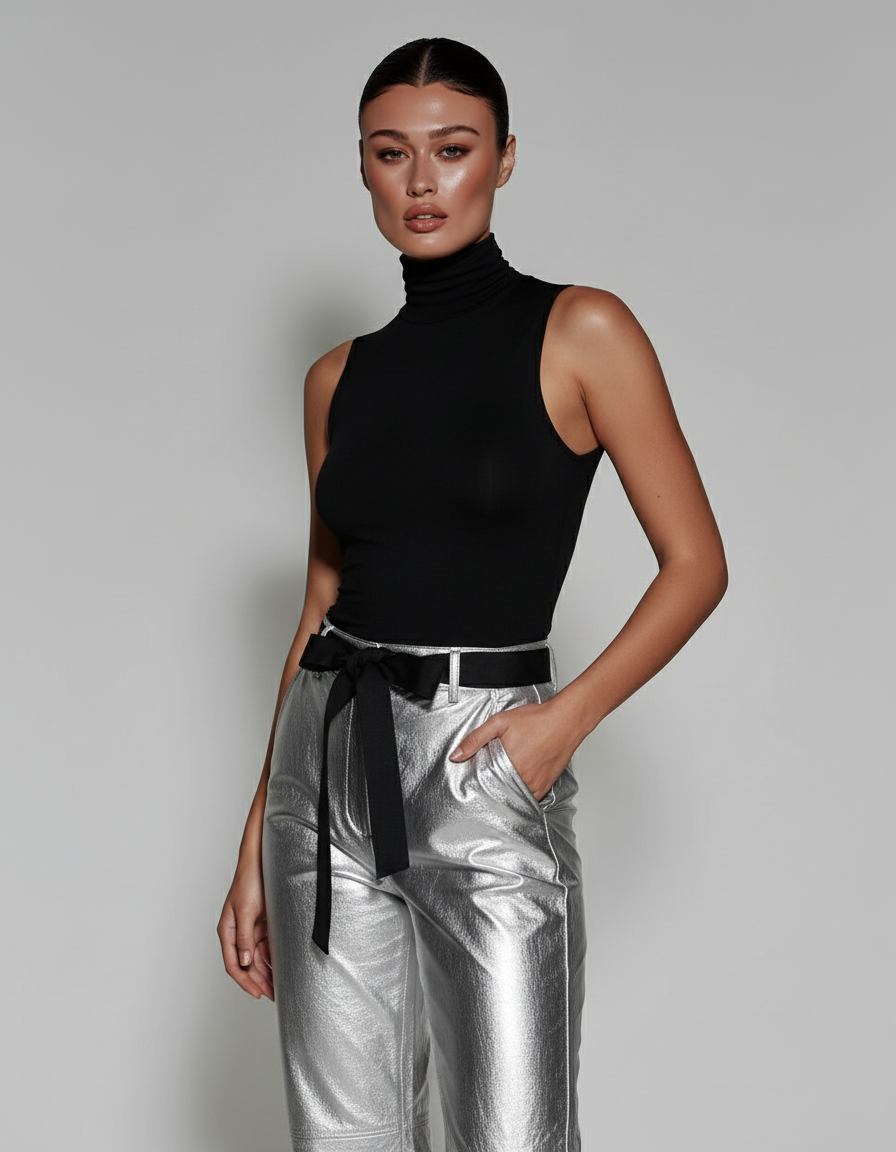 High Leather Pants