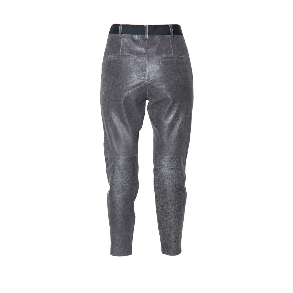 Sheepskin High-Waisted Trousers
