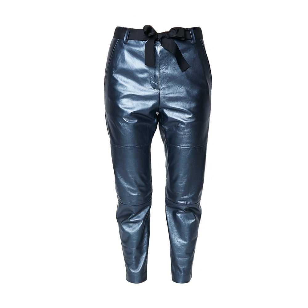 Sheepskin High-Waisted Trousers