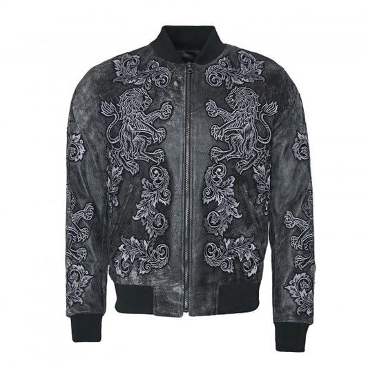 Chamarra estilo bomber con diseño royal (RC4044ZL)