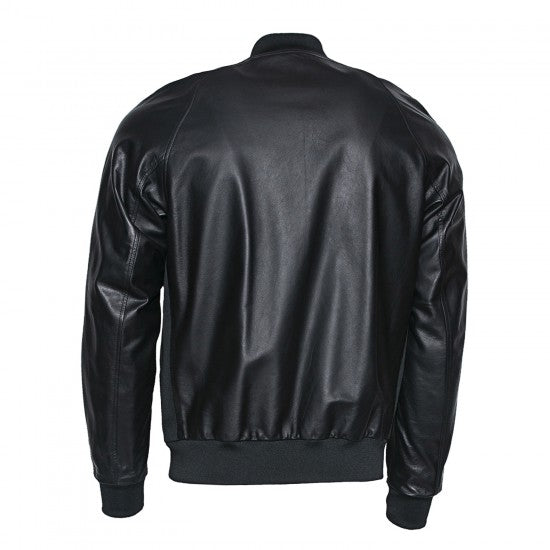 Sheepskin Bomber Jacket with Metal Zipper