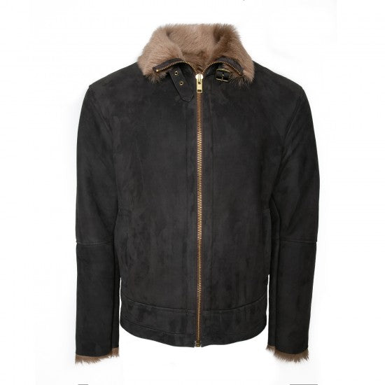 Tuscan Sheepskin Jacket with Buckle Collar