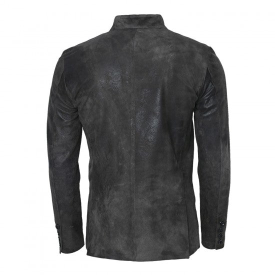 Vintage Sheepskin Mao Collar Jacket