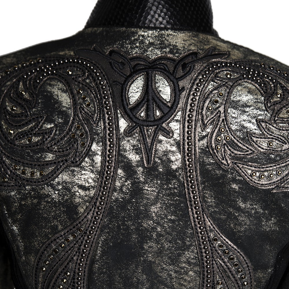 Vintage Sheepskin Jacket with Swarovski Details