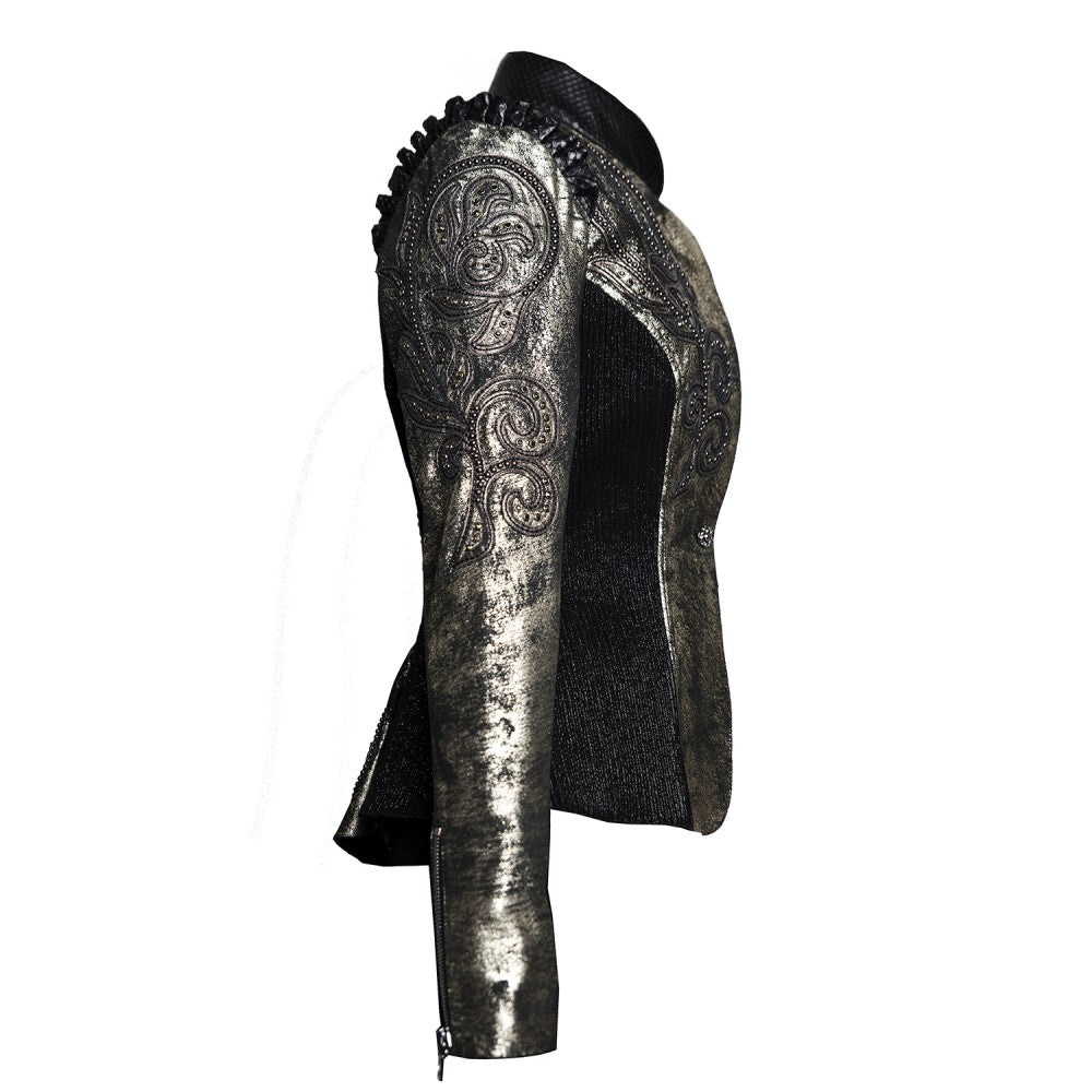 Vintage Sheepskin Jacket with Swarovski Details