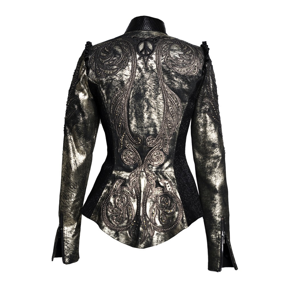 Vintage Sheepskin Jacket with Swarovski Details