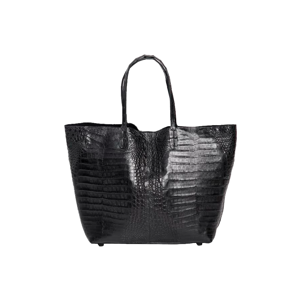 Caiman Leather Shopping Tote