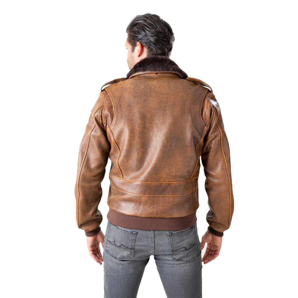 Black Sheepskin Aviator Jacket