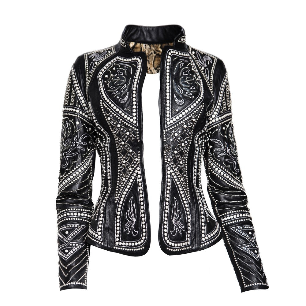 Sheepskin Swarovski Embellished Jacket