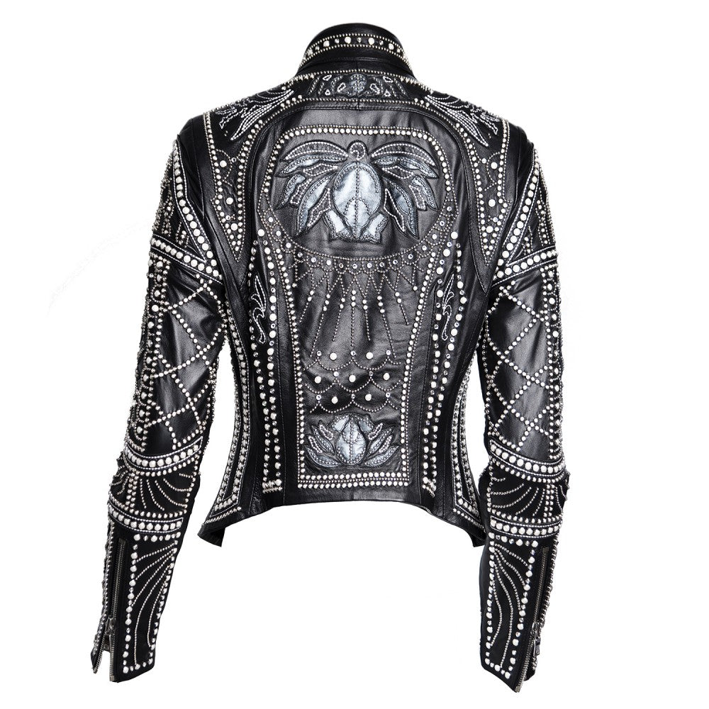 Sheepskin Swarovski Embellished Jacket